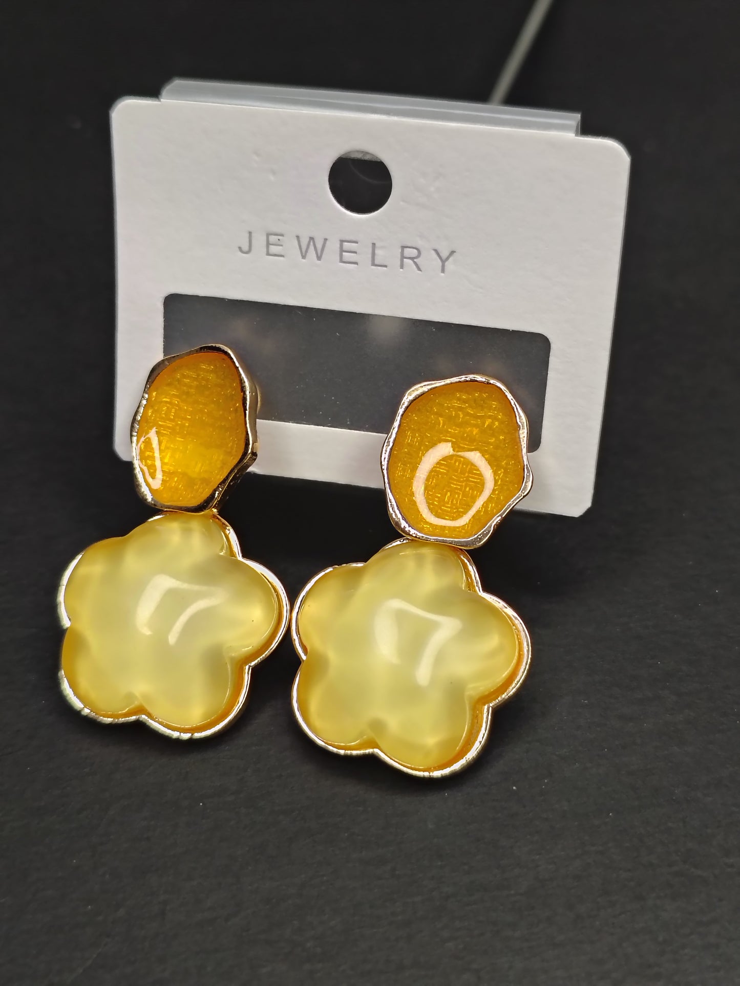Yellow Flower Earrings