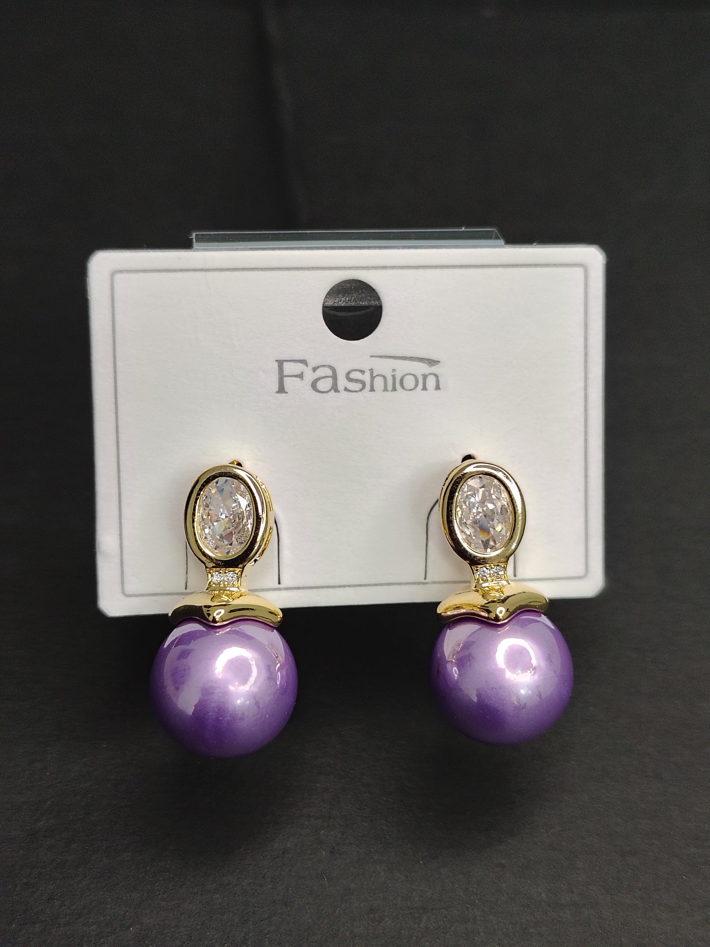 Purple Pearl Earrings