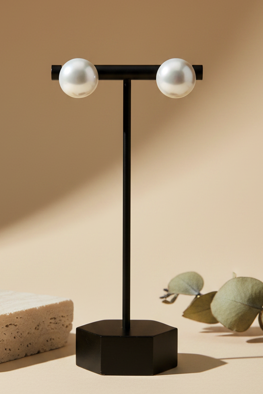White Pearl Earrings