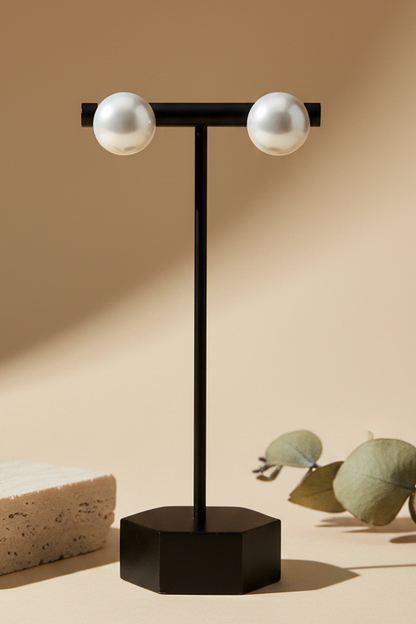 White Pearl Earrings