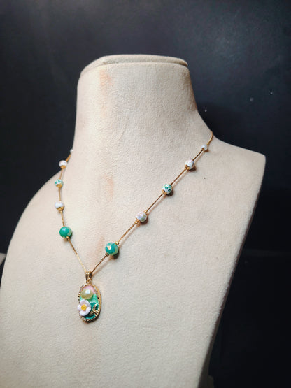 Fancy Gold Mala With Pendant DB00049