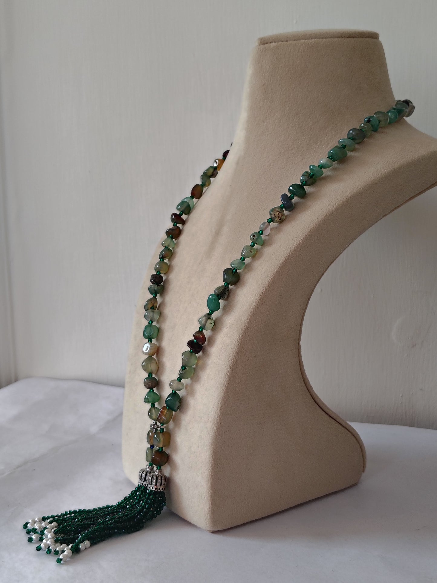 Greenery Stone Statement Necklace