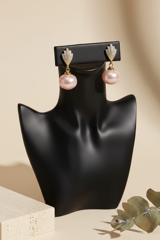 Light Pink Pearl Earrings