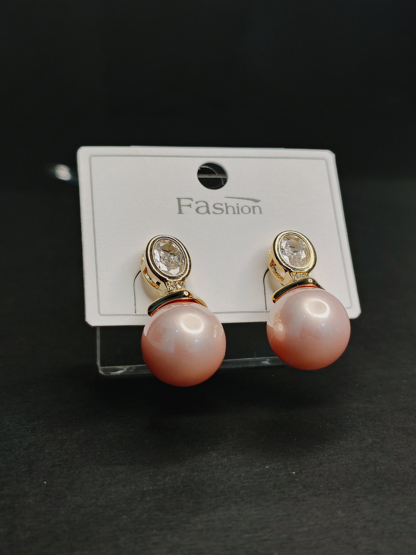 Baby Pink Pearl Earrings
