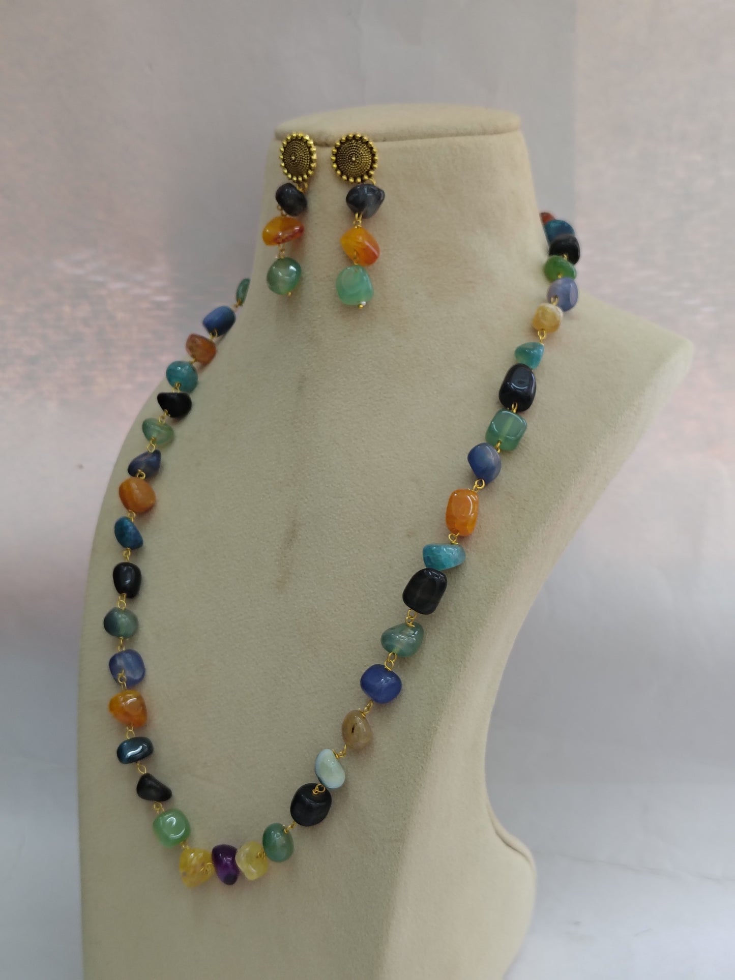 Multi colour Look Necklace & Earring Set