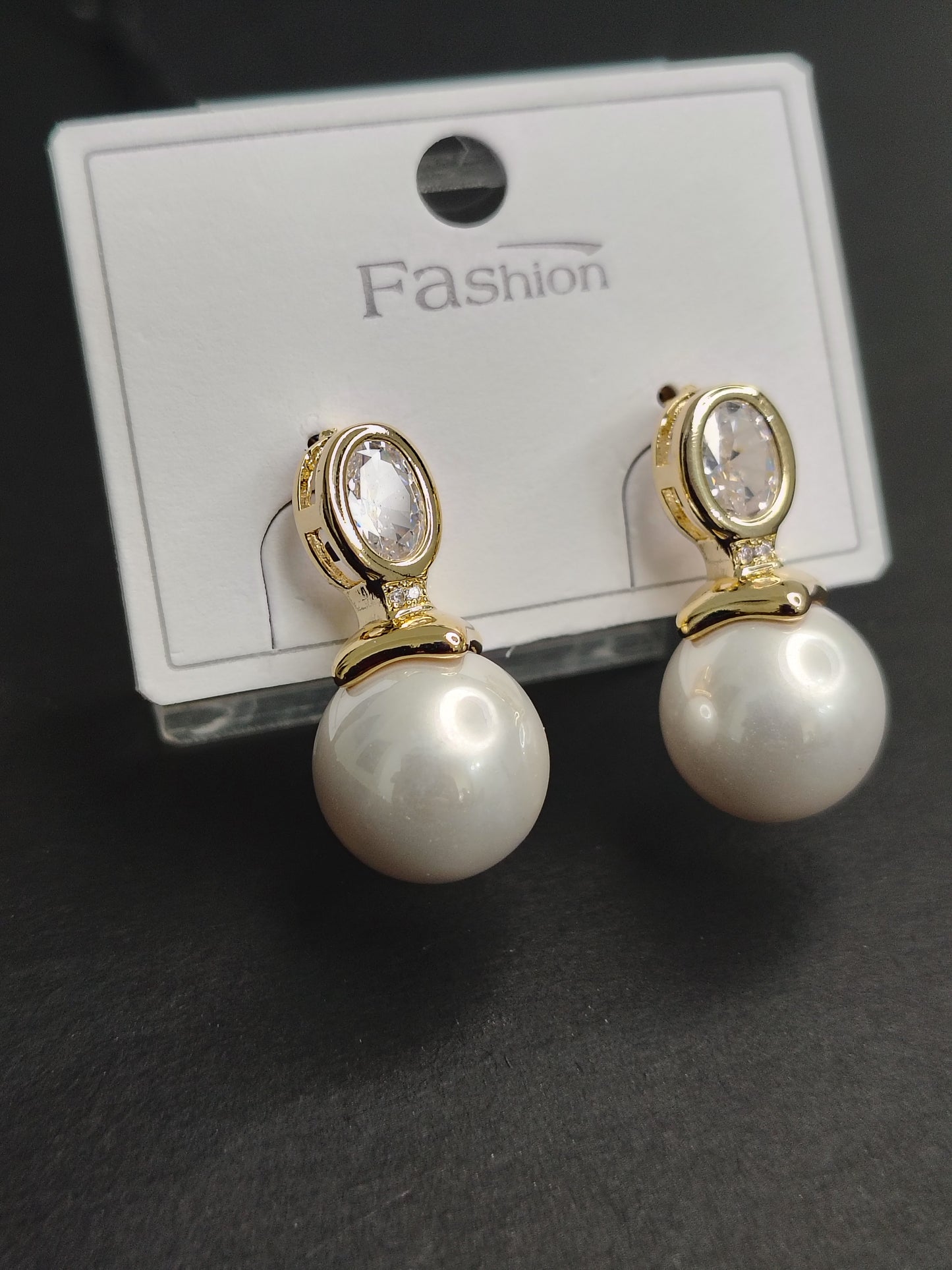White Pearl Earrings
