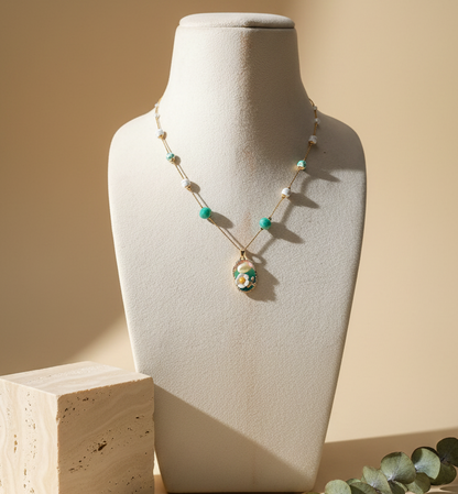 Fancy Gold Mala With Pendant DB00049