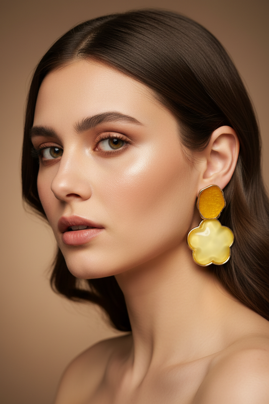 Yellow Flower Earrings