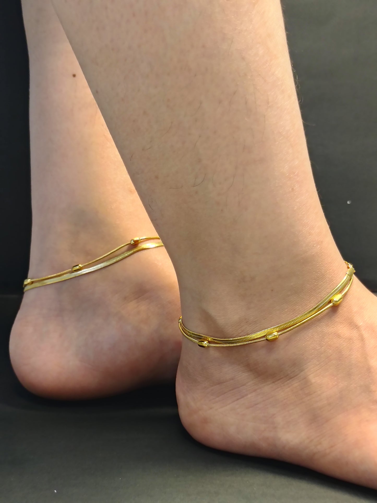 Double Chain Anklets