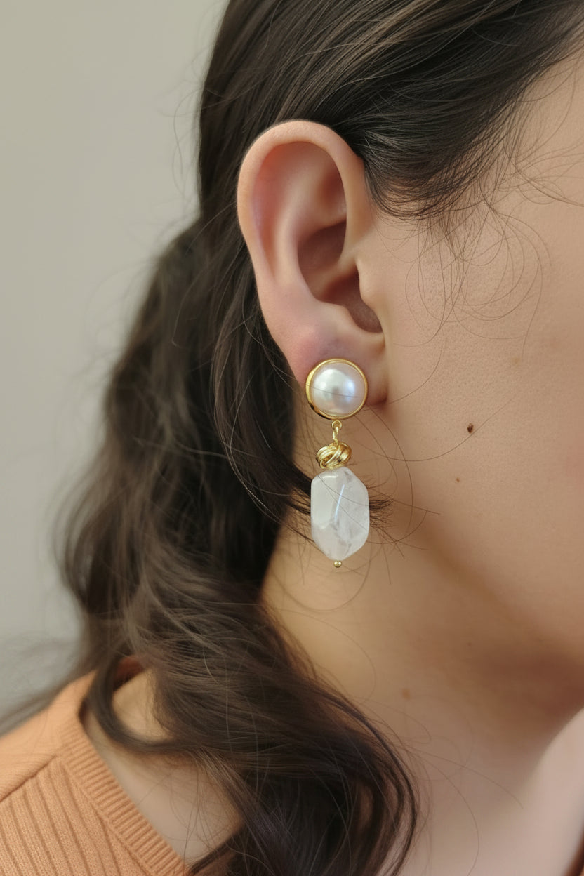Selenite & Pearl Drops