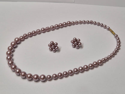 Light Lavender Beads Necklace Set