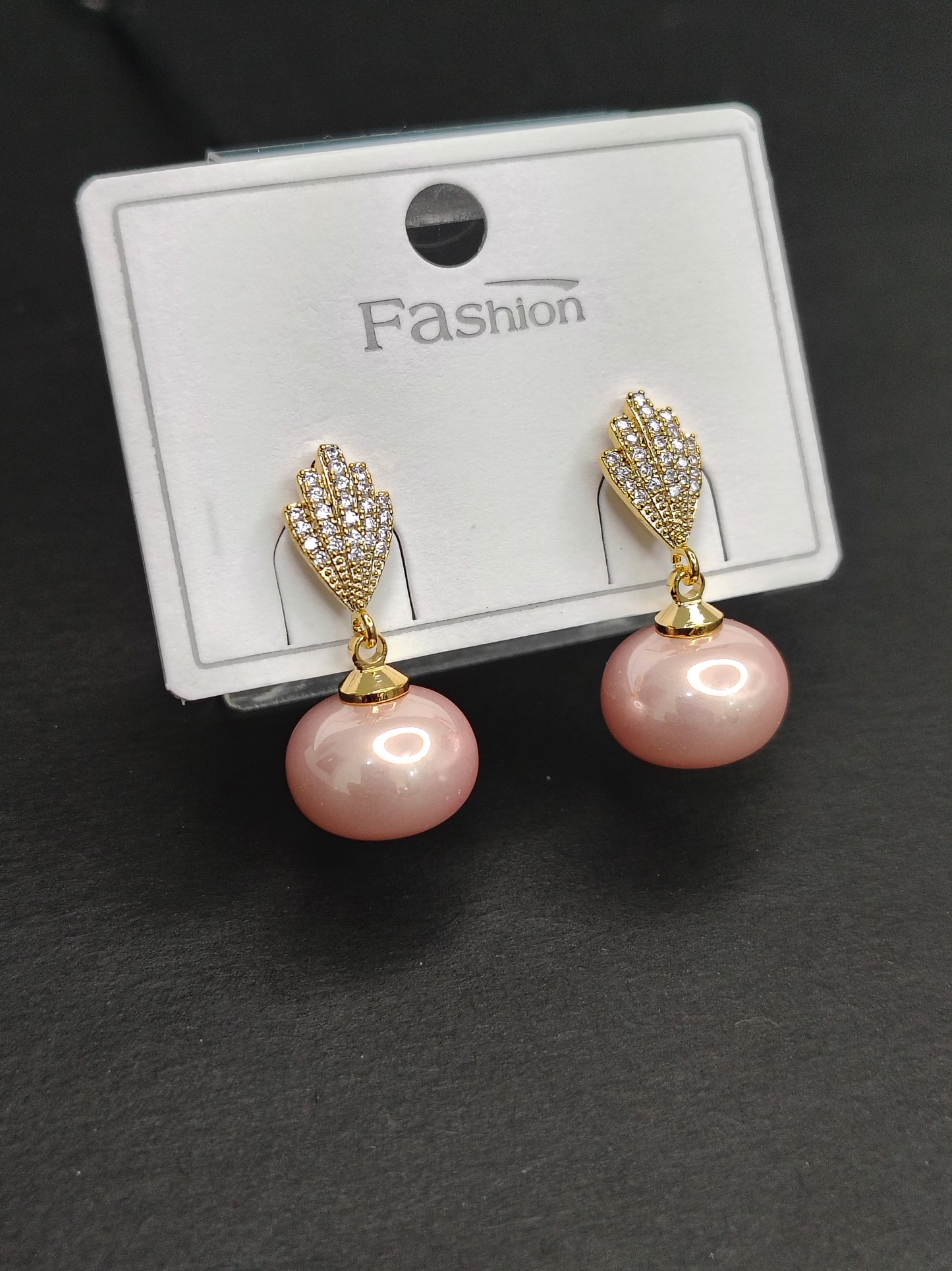 Light Pink Pearl Earrings