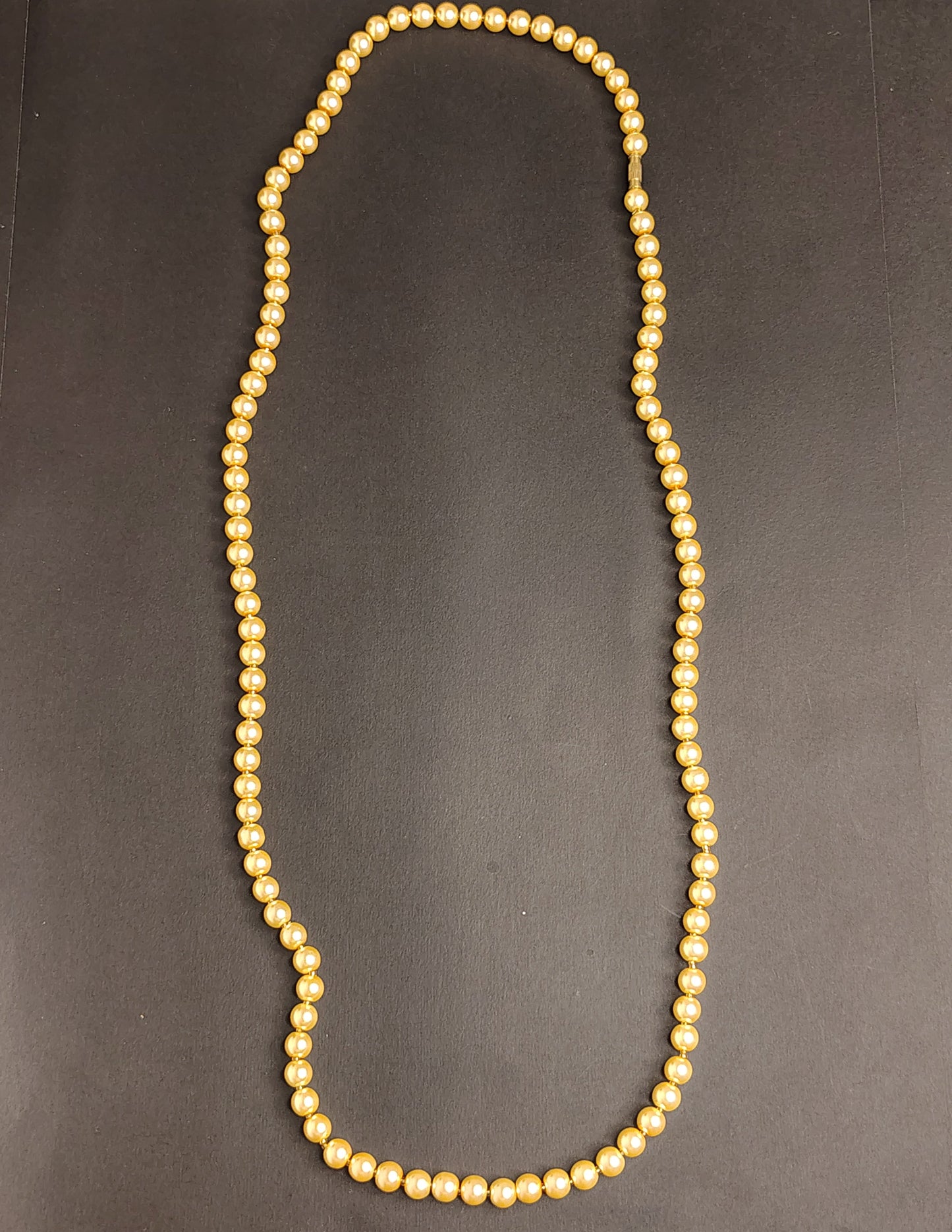 Golden Pearl Long Necklace