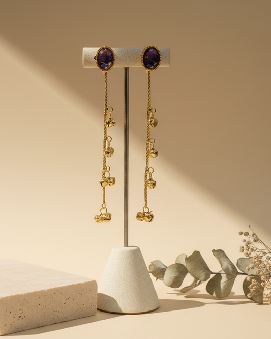 Kashmiri Earrings Round Shape