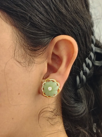 Empress Bloom Studs (light green)