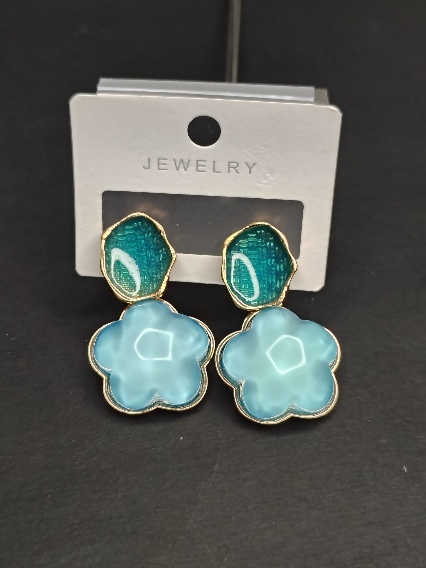 Blue Flower Earrings