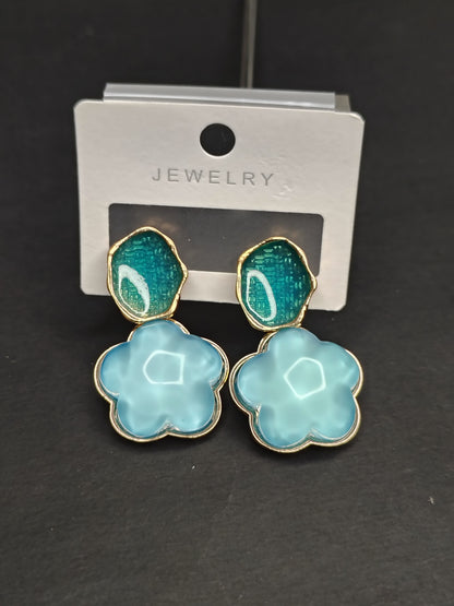 Blue Flower Earrings
