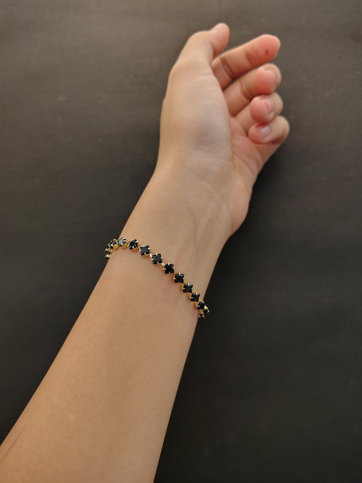 Noir Blossom Black-Golden Bracelet