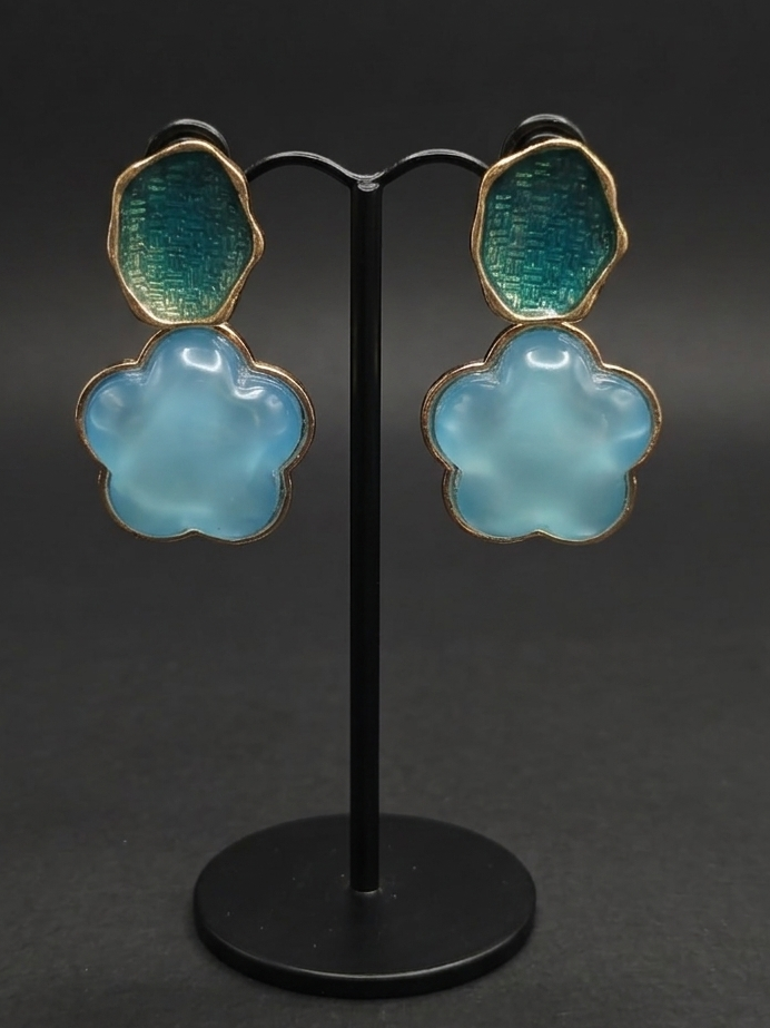 Blue Flower Earrings
