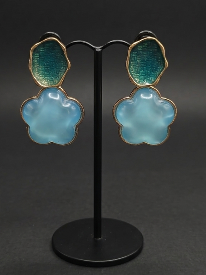 Blue Flower Earrings