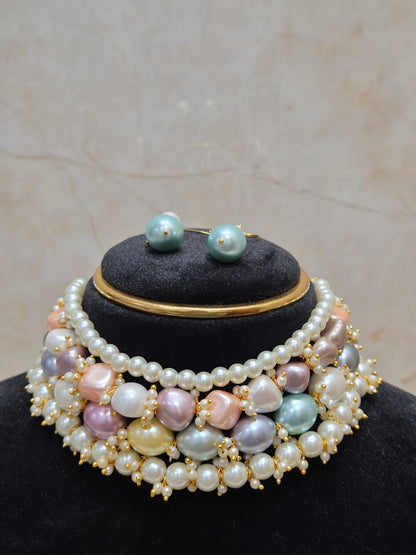 Multi Colour Unique Necklace - Premium Finish