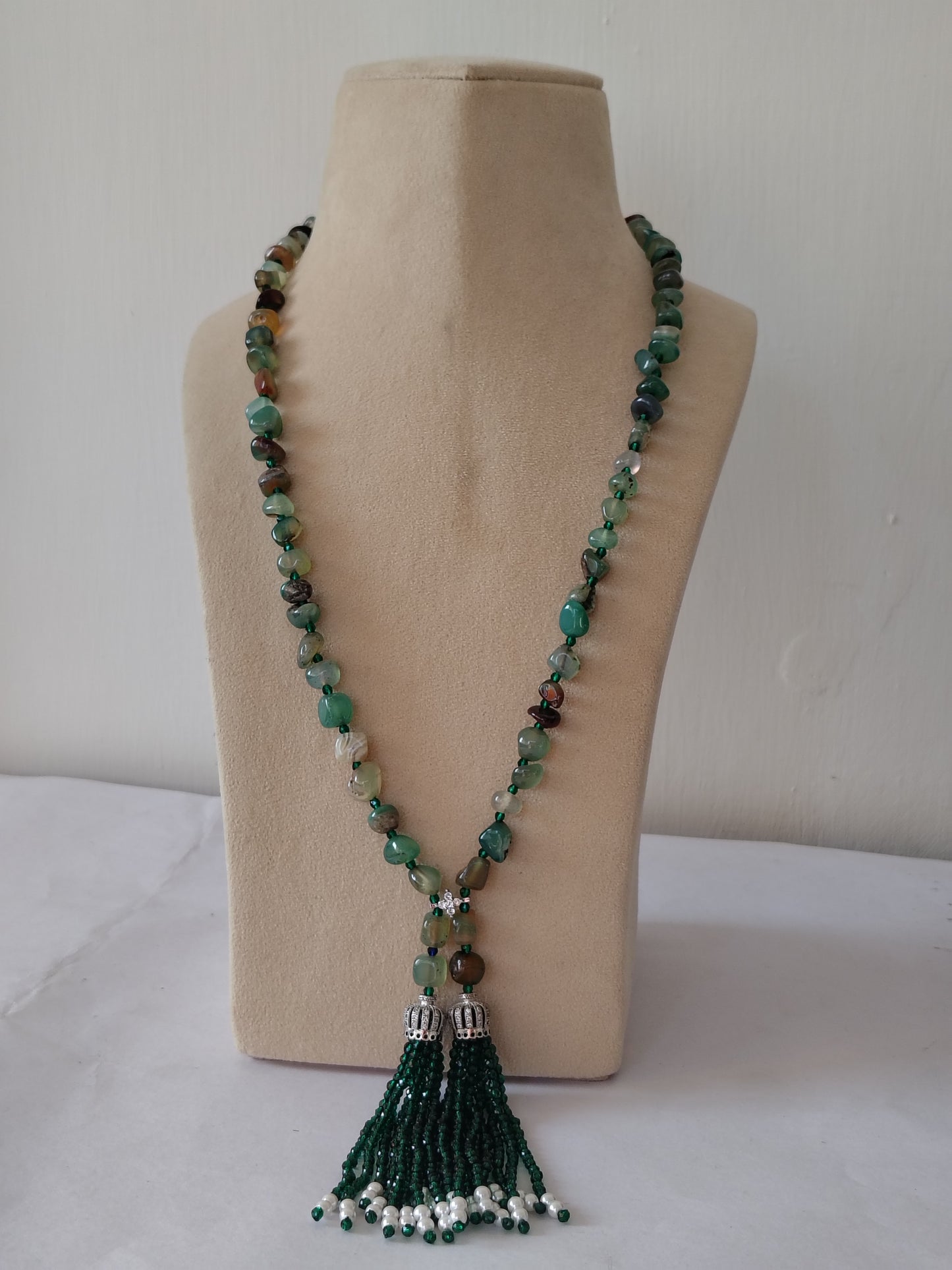 Greenery Stone Statement Necklace
