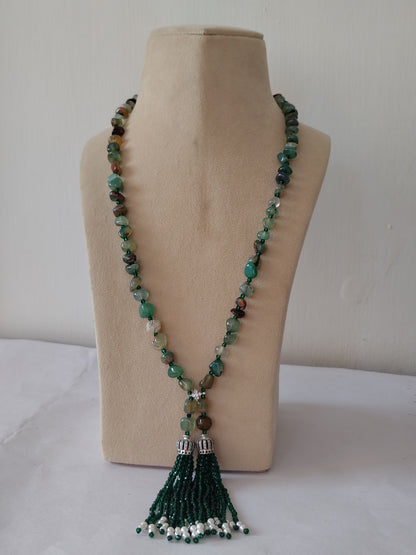 Greenery Stone Statement Necklace