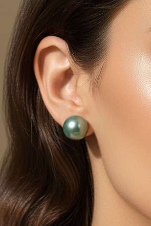 Green Pearl Earrings