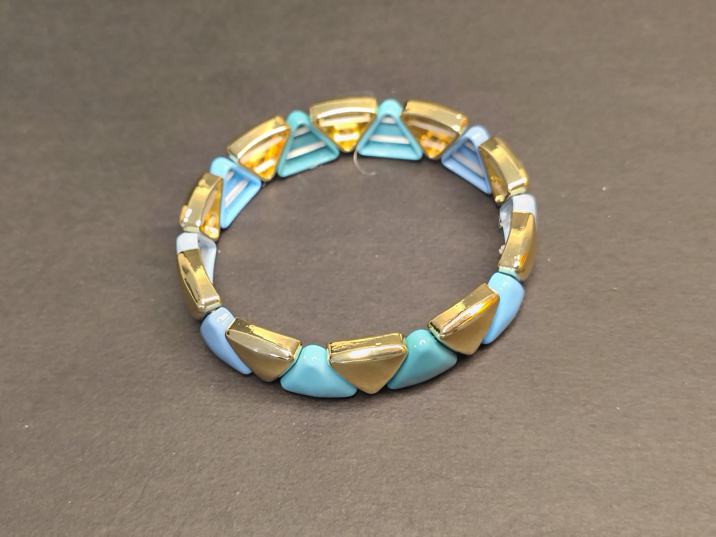 Sky Blue & Gold Bracelet