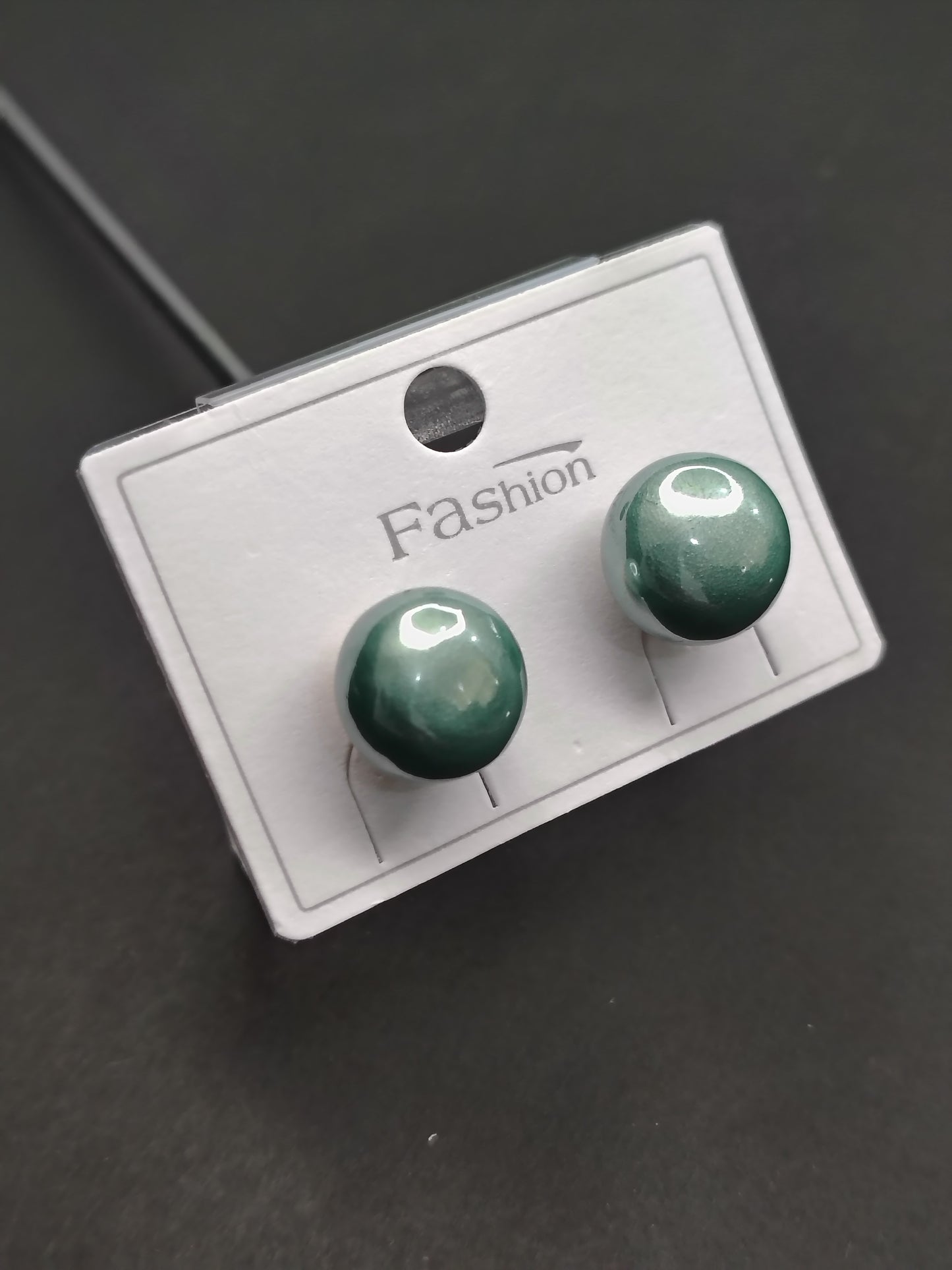 Green Pearl Earrings