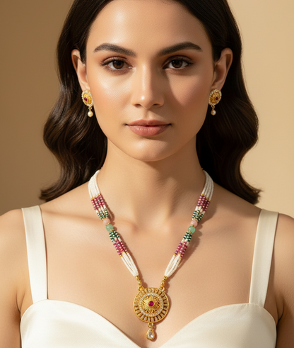 Golden Pendent Set DB00062