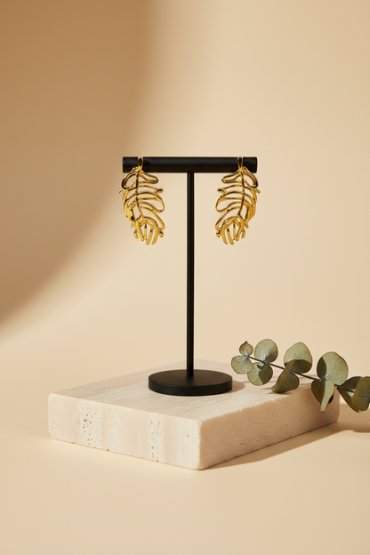 Golden leave Shade Earrings