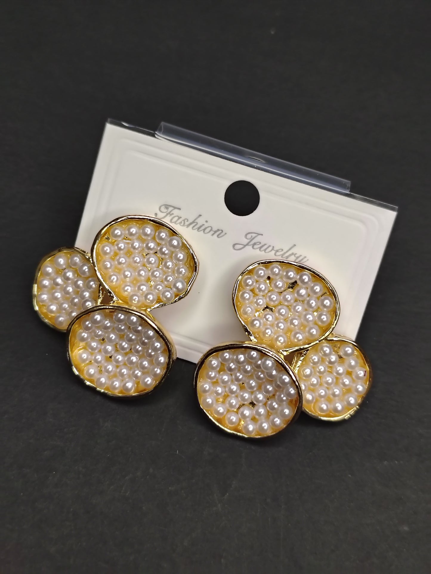 Golden Flower Shade Earrings