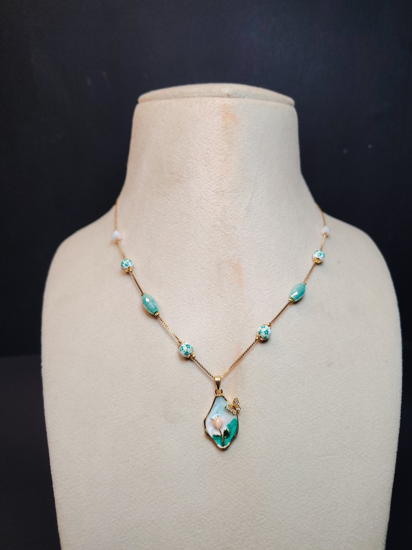 Fancy Gold Mala With Pendant DB00048