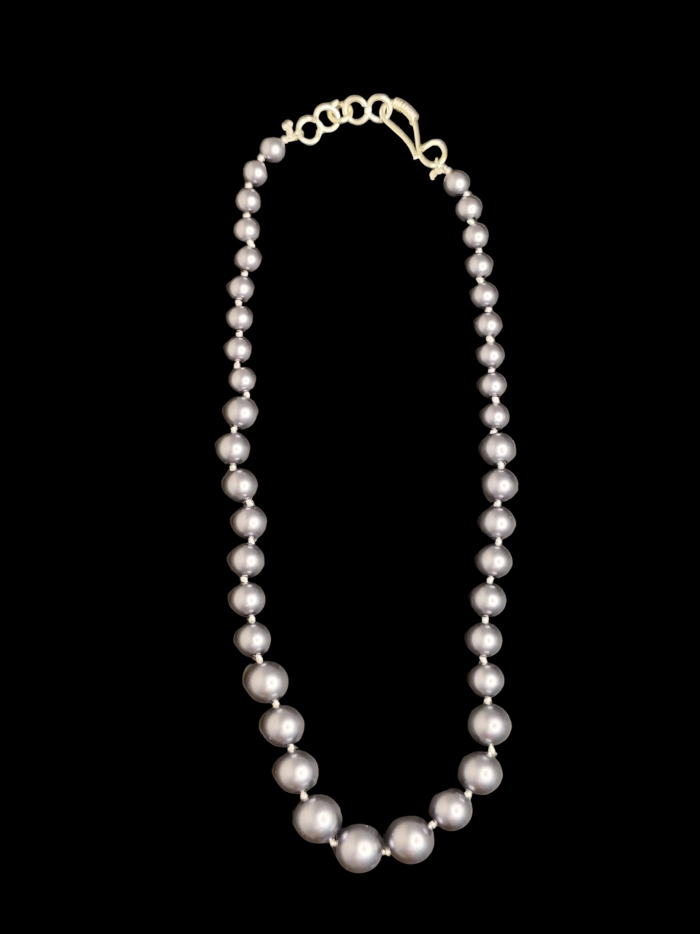 Elegant Mint light Gray Pearl Necklace