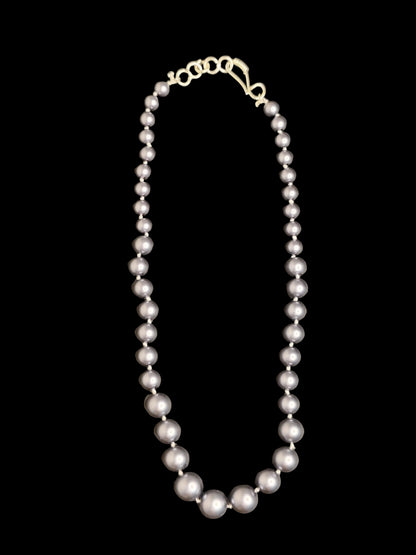 Elegant Mint light Gray Pearl Necklace