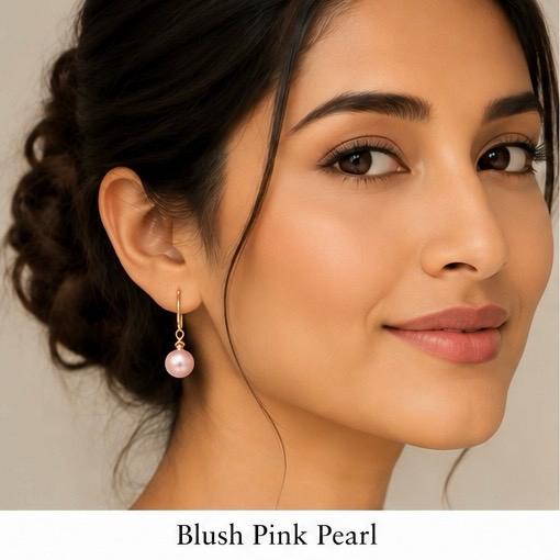 Blush Pink Pearl Earrings