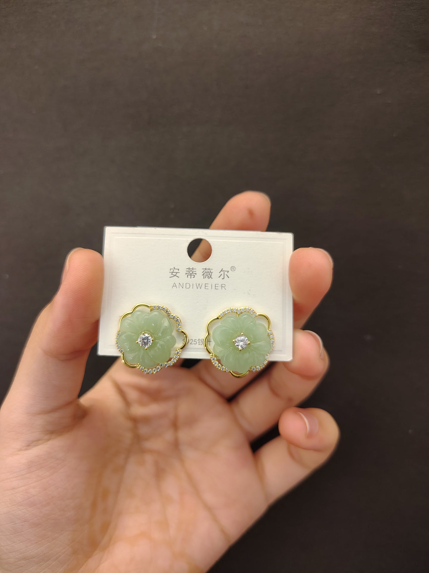Empress Bloom Studs (light green)
