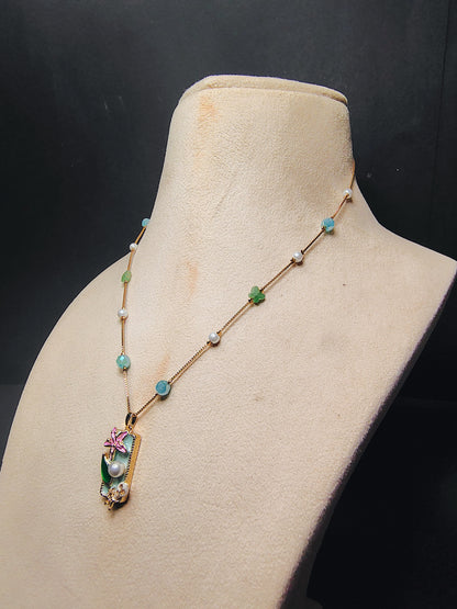 Fancy Gold Mala With Pendant DB00050