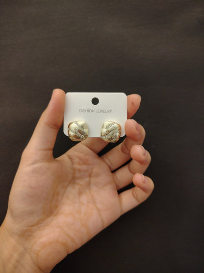 Celestial Wave Button Earrings