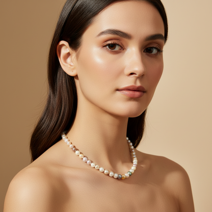 Elegant Mint Multi Pearl Necklace