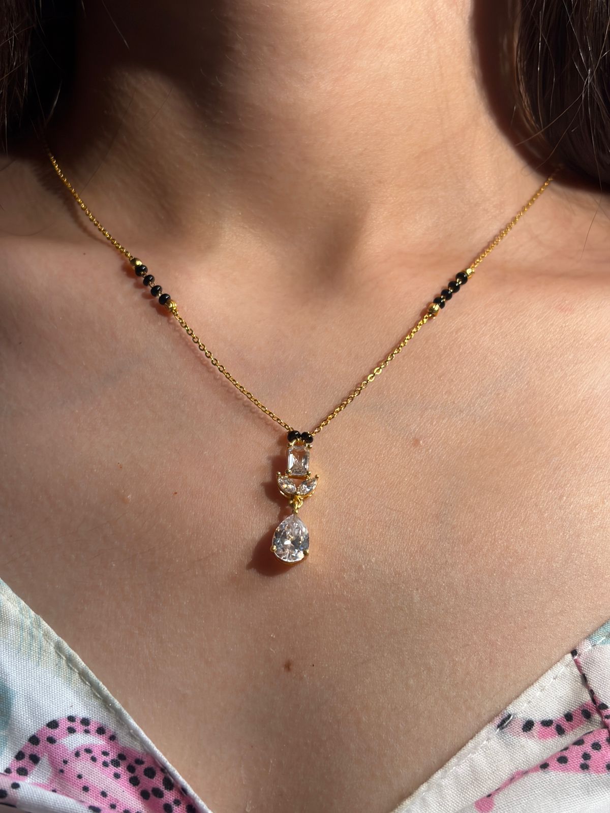 Crystal Drop Mangalsutra