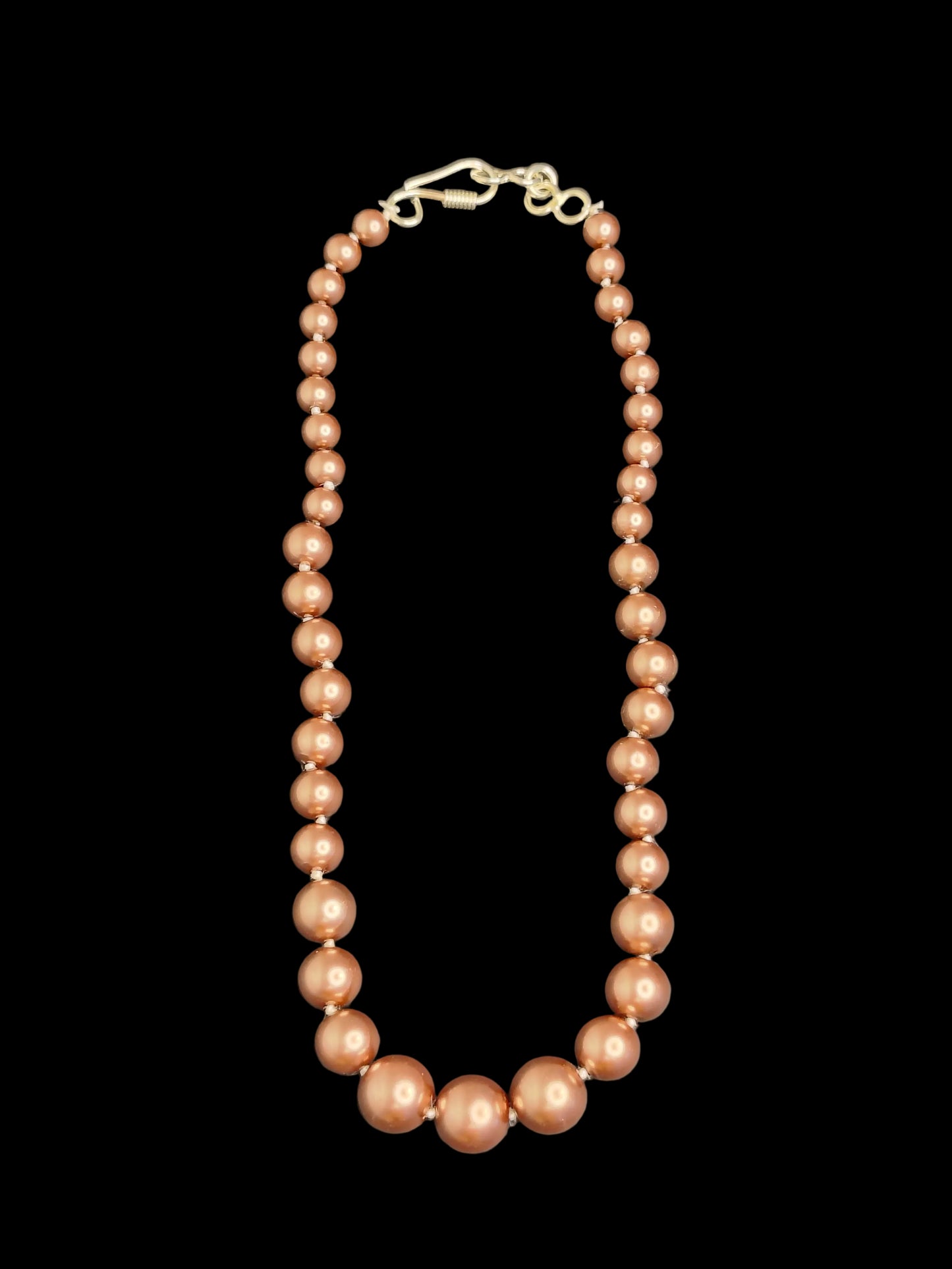 Elegant Mint light Brown Pearl Necklace