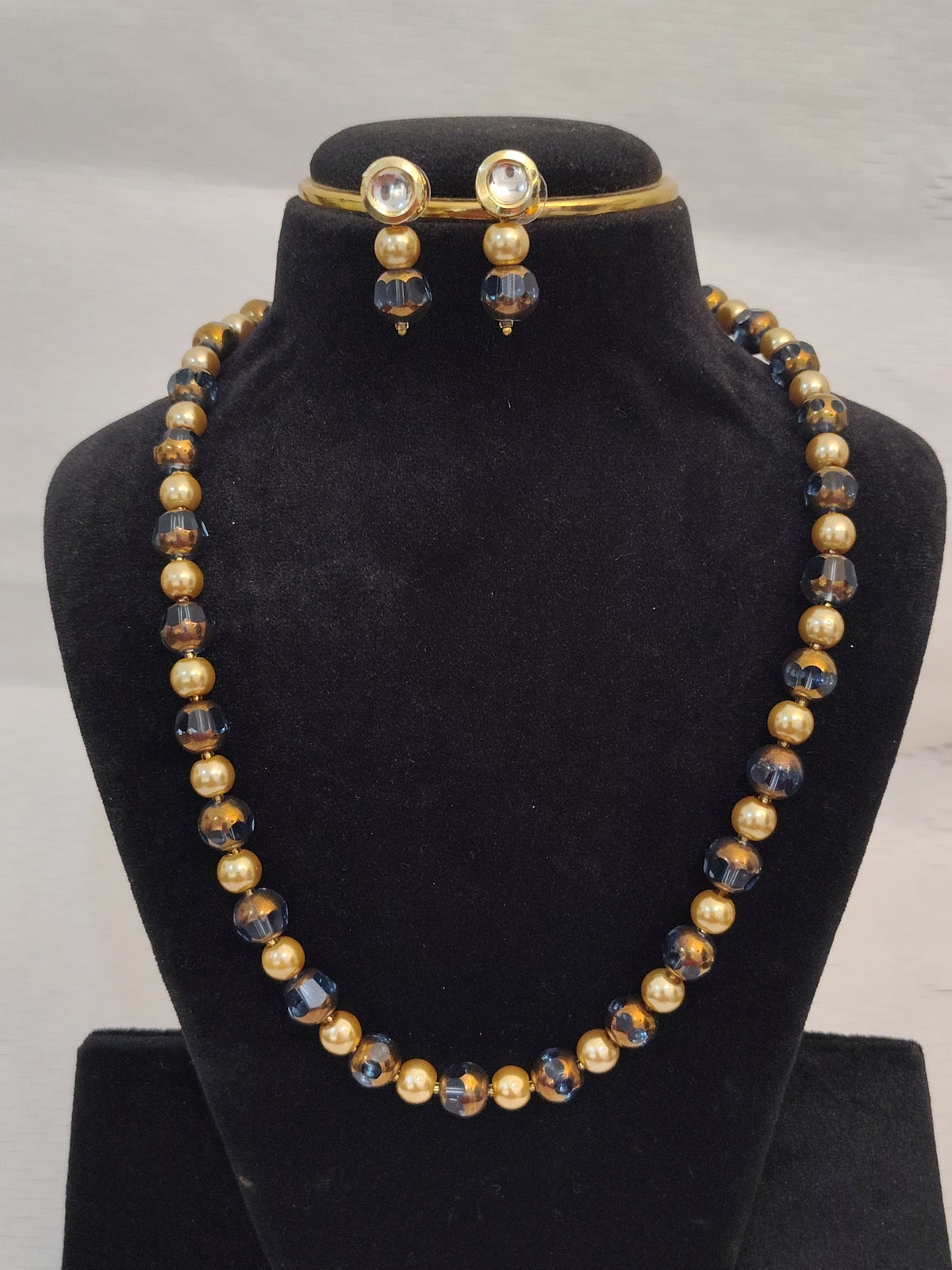 Beaded Necklace with Matching Earrings