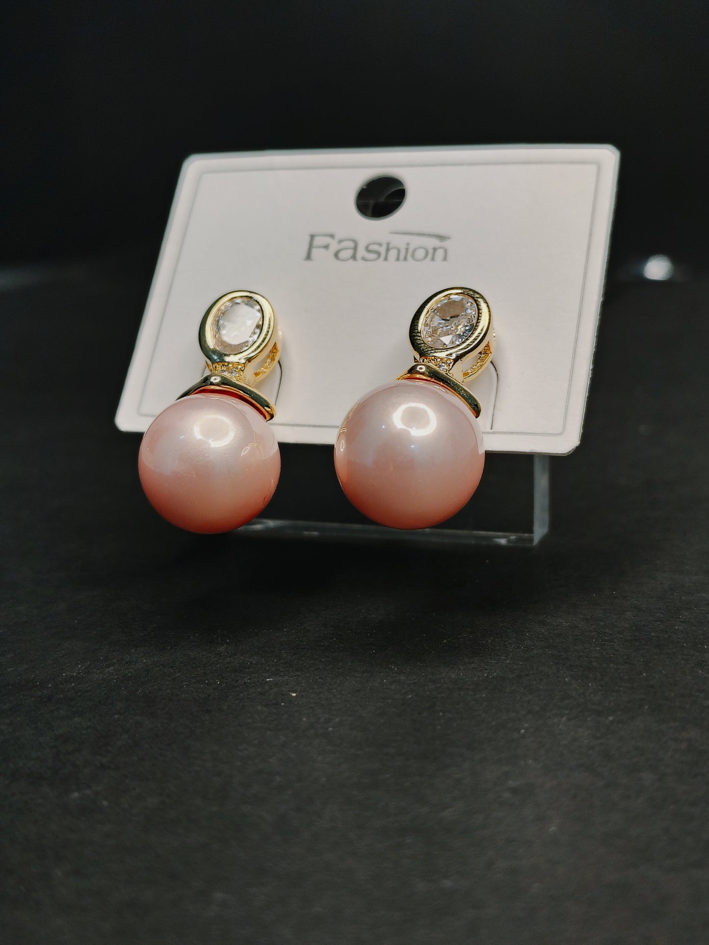 Baby Pink Pearl Earrings