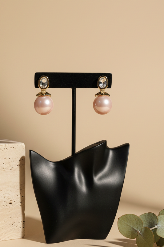 Baby Pink Pearl Earrings