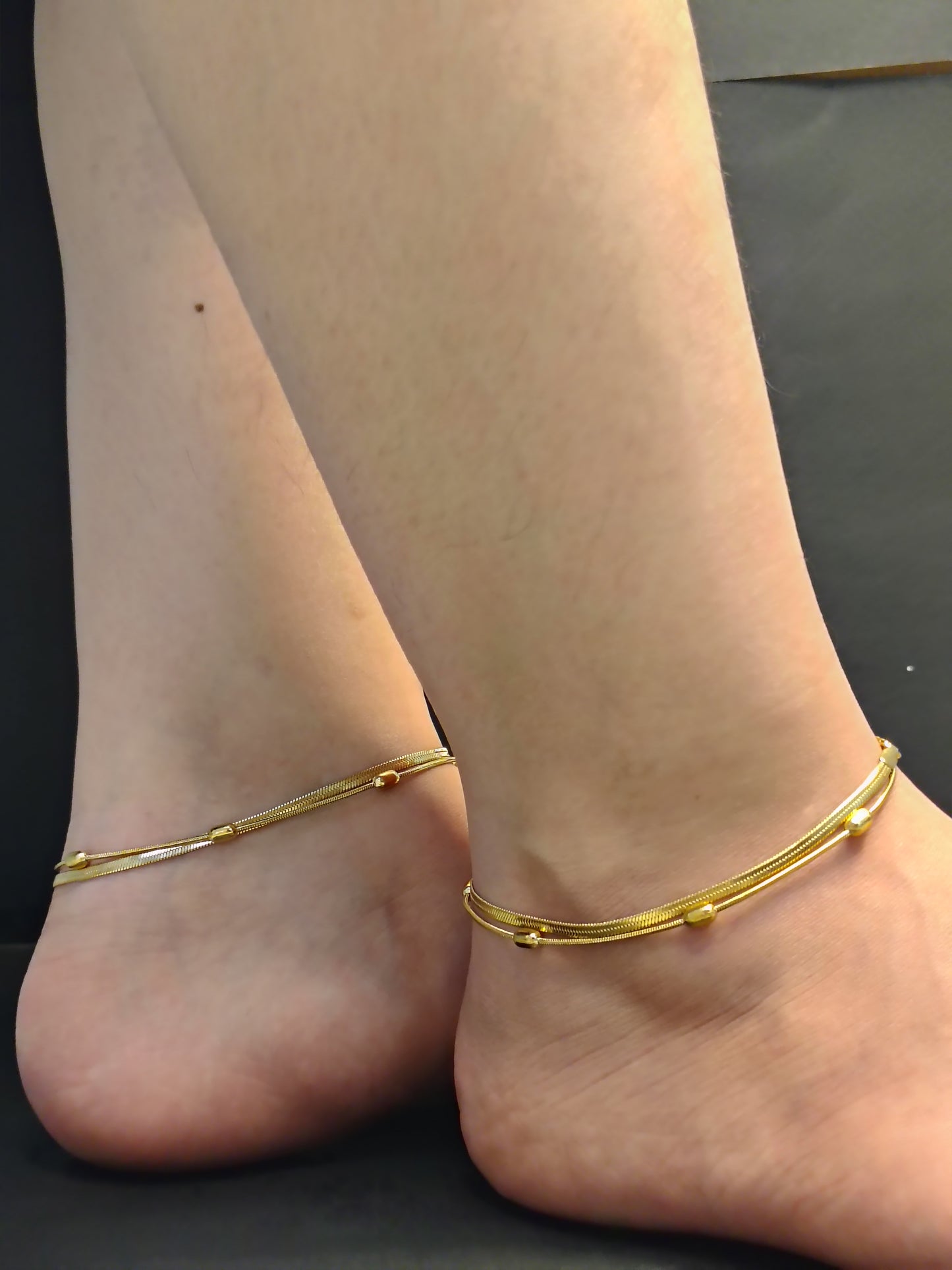 Double Chain Anklets