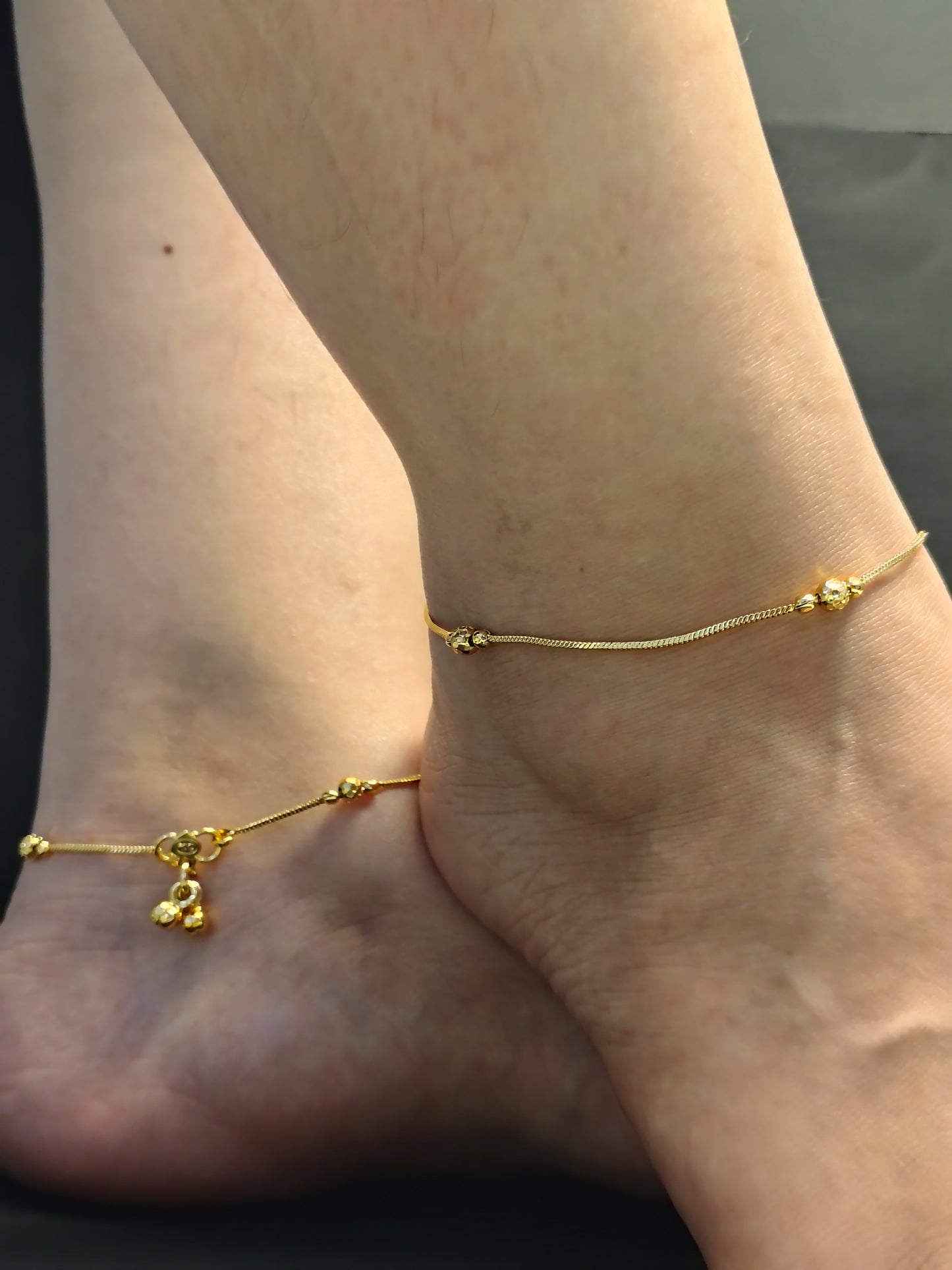 Gold Beads Anklets