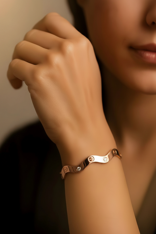 Wave Rose-Gold Bracelet DB00063
