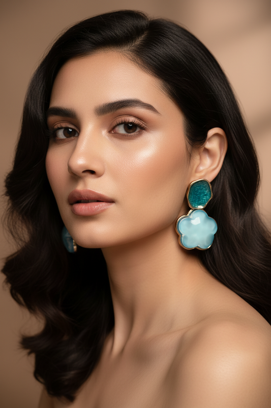 Blue Flower Earrings